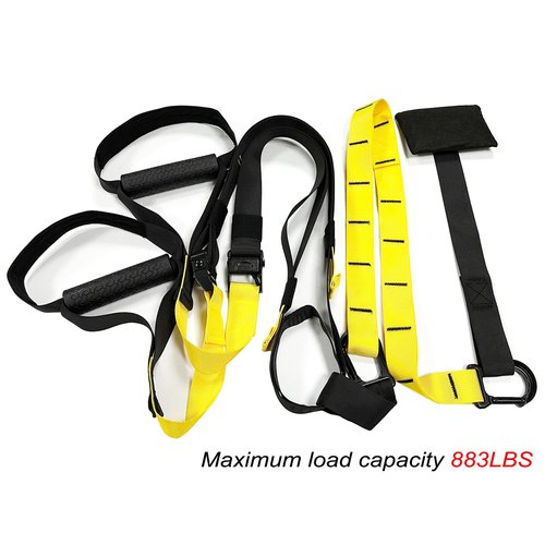 QTM fitness Strap, Home Resistance Training Kit, Workout Straps, Exercise Straps, Yoga Band, Suspension Training Straps for Home Gym, Bodyweight Resistance, Yoga Stretching Strap, Indoor & Outdoor