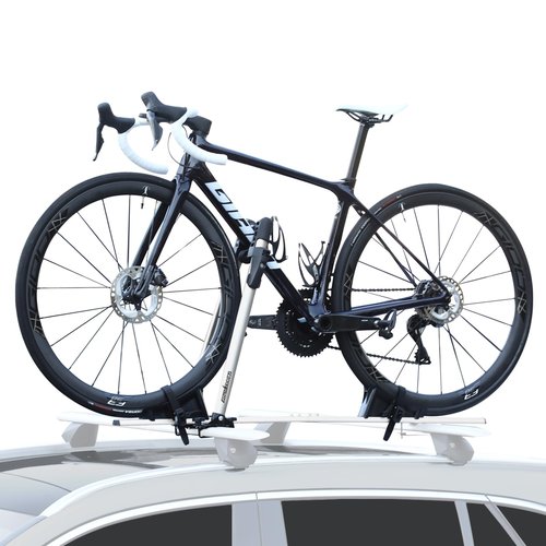 Terriplaze Bike Roof Rack Mount Lightweight Aluminum Bicycle Carrier with Secure Locking Foldable Upright Rooftop Bike Rack 1 Bike Carrier for Car SUV Silver