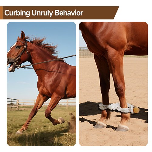 ZGYLIN Horse Hobbles, 27" Soft Nylon-Blend Hobbles for Foal or Pony, Adjustable Hobble for Horses, 2-Leg Hobbles for Horses to Control Kicking, Running