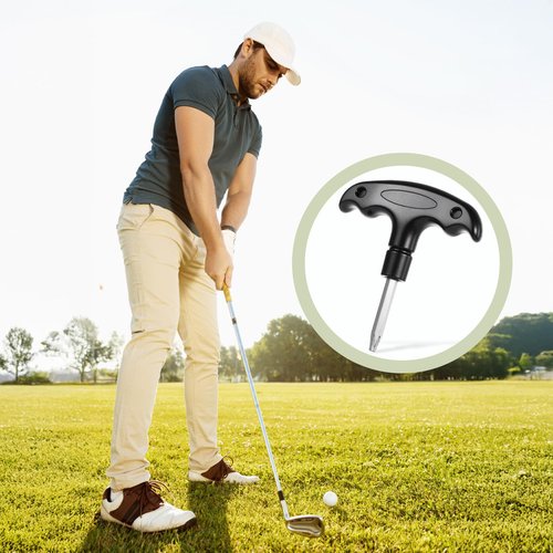 EupHHonycs Golf Wrench Tool Stainless Steel Adjustable Golf Driver with Plastic Handle Golfs Head Adjustment Tool for Club Driver Shaft Adapter Torque (Black)