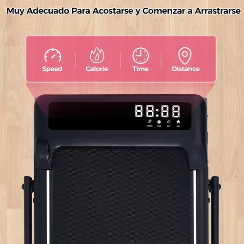 Portable Foldable Treadmills for Home Small with Handles, 3.0HP Small Folding Walking Pad Treadmill with Handle Bar with 320 LBS Capacity, Electric Compact Treadmill Home with LED Display