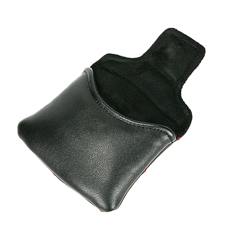 Magnetic Square Mallet Putter Headcover - Black with Red Spider Embroidery