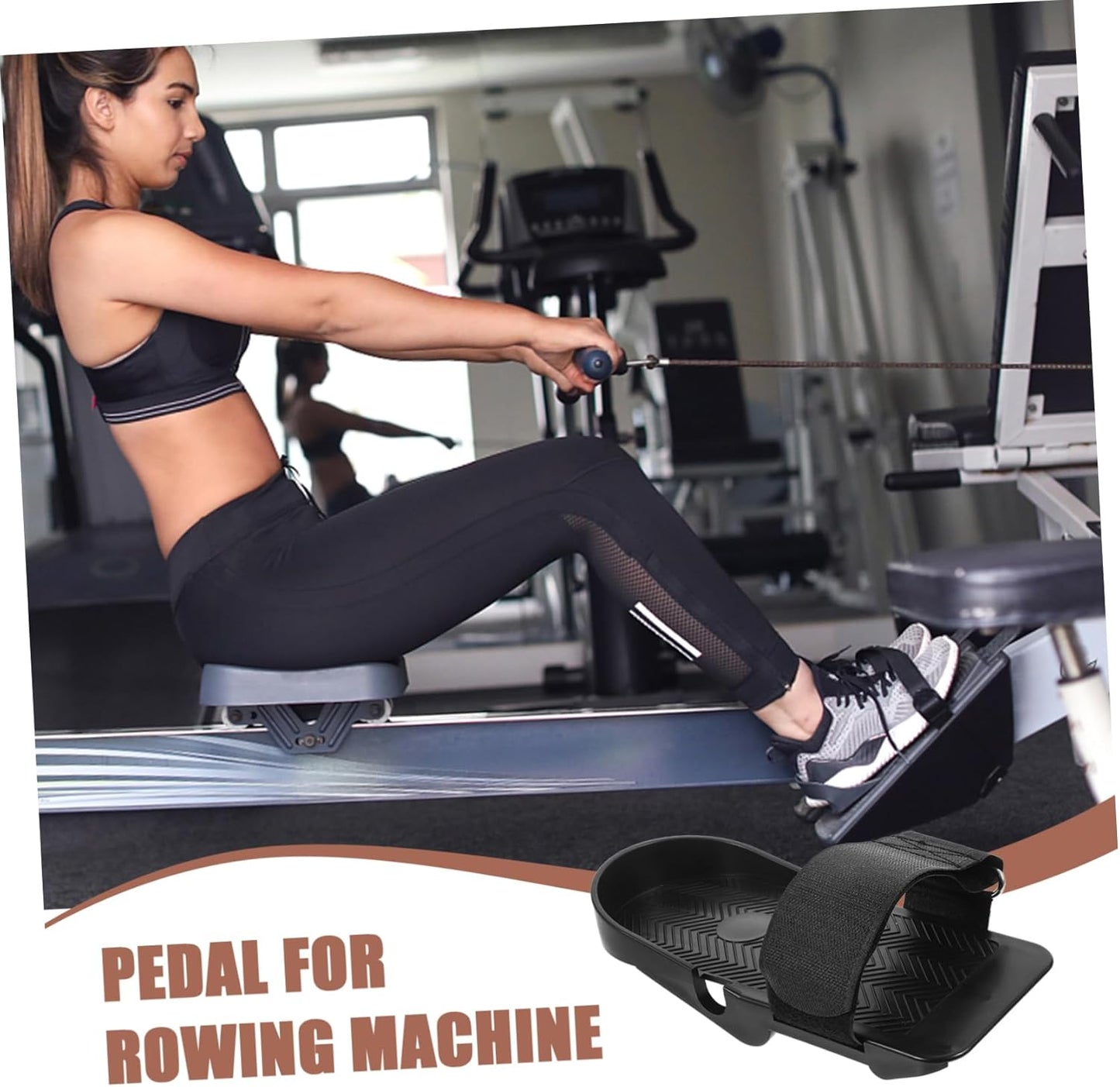 1pair Versatile Machine Pedals for Indoor Fitness Foot Pedals for Full-Body Workout Construction Compatible Home Exercise Equipment Leg Training Accessory