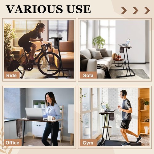 Weysat Adjustable Bike/Treadmill Trainer Fitness Desk for Treadmill, Spinning Cycling Workstation Standing Table, Indoor Cycling Training Standing Table, Indoor Workstation Bike Desk