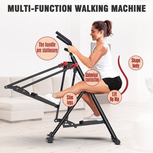 FovemiG Air Walk Elliptical Glider Machine,Ellipse Home Cross-Training Arm/Leg Cardio Workout Machine for Senior & Adult,Side Sway Action 360 Motion Full-Body Exerciser for Home Gym