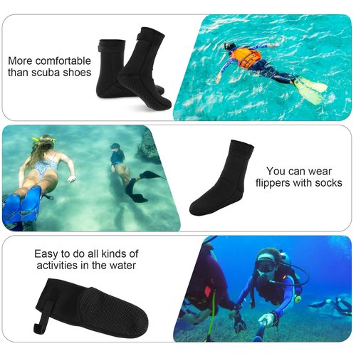 JIEYAO Neoprene Water Socks 3mm, Swimming Diving Socks Water Sports Fin Boot Sock Neoprene Surf Booties Dive Boots for Snorkeling Beach Volleyball