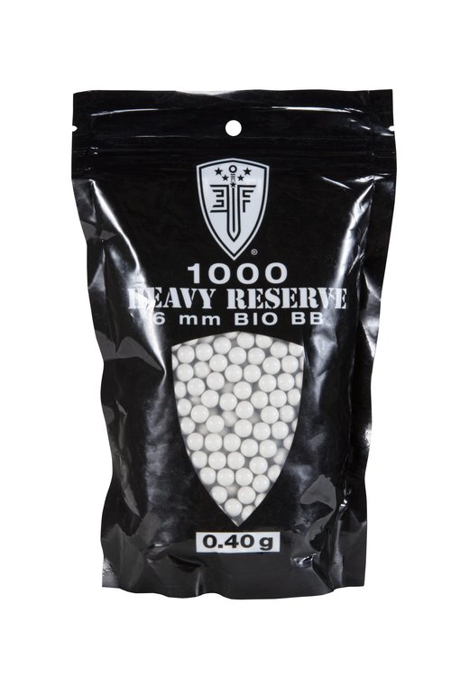 Elite Force Premium Biodegradable 6mm Airsoft BBS Ammo, .40 Gram Milsim Heavy Reserve, 1000 Count, One Size