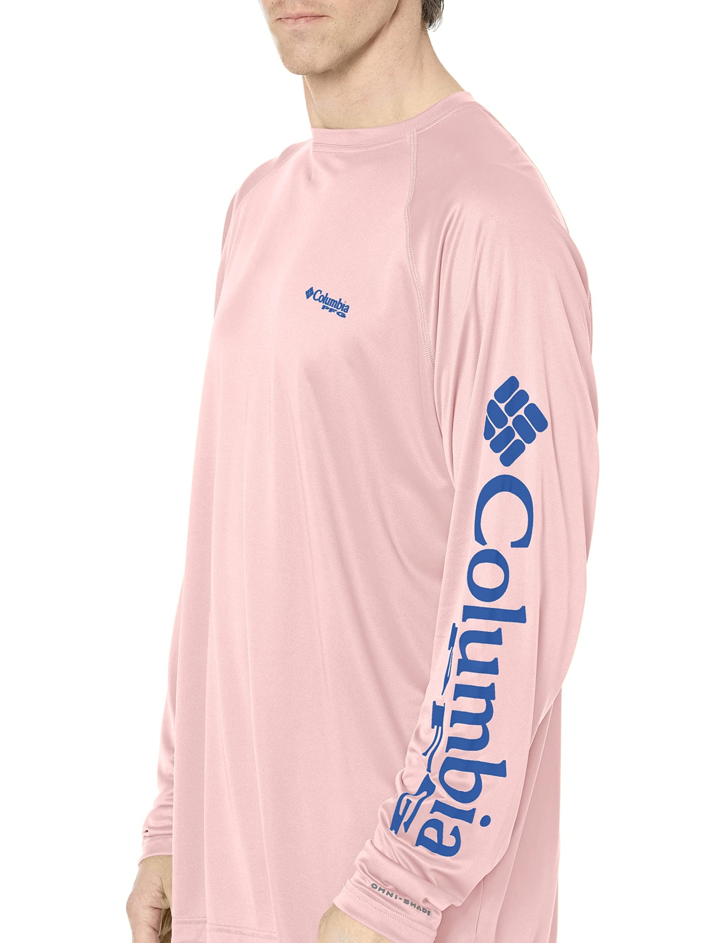 Columbia Men's Terminal Tackle Long Sleeve Big Shirt, Cherry Blossom/Vivid Blue, 3X