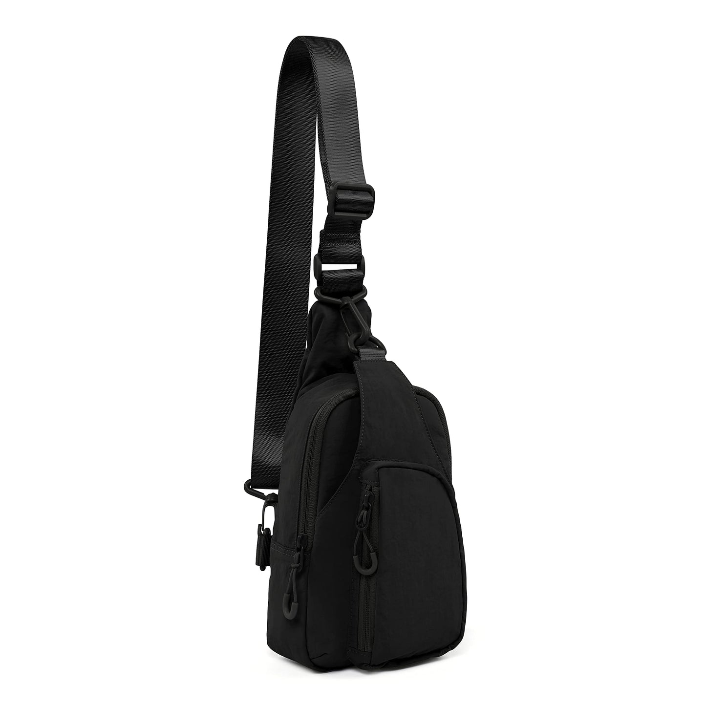 ODODOS Sling Bag with Adjustable Straps Crossbody Chest Bag Lightweight Small Backpack for Casual Outdoor Traveling Hiking, Black