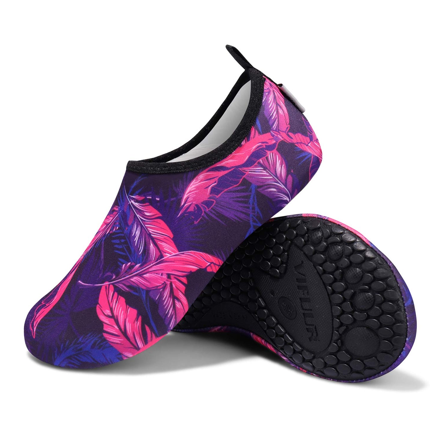 VIFUUR Water Sports Unisex Shoes Purple/Red Feather - 9-10 W US / 7.5-8.5 M US (40-41)