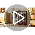Garage Ball Storage Rack with Hooks & Bungee Organizer for Sports & Toys