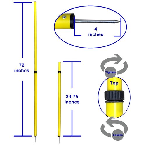 BlueDot Trading Soccer Agility Training Poles Adjustable Telescopic 3ft-6ft (8pc), Speed & Agility Poles for Soccer Training, Outdoor Game, Exercise Training, Football, Sport Training Equipment