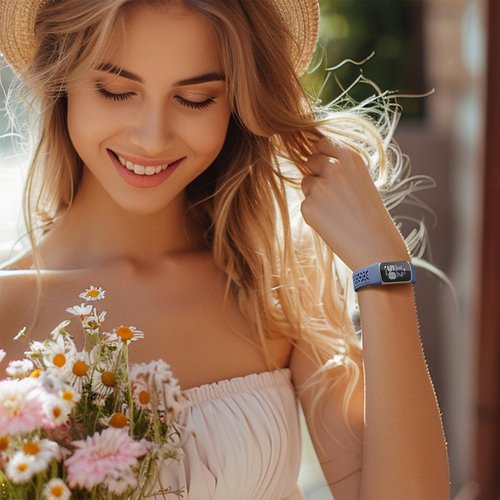 Maledan Floral Engraved Bands Compatible with Fitbit Charge 5 Band/Fitbit Charge 6 Band for Women, Charm Lace Silicone Soft Sport Watch Bands Bracelet Straps for Fitbit Charge 5/ Charge 6 Accessories