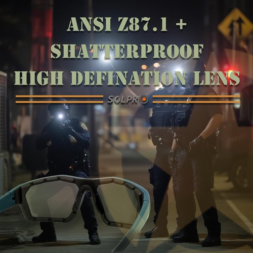 SOL PRO Anti-Fog Motorcycle Riding Glasses, Safety Eye Protection, Wrap Around, Foam Padding, Dustproof Windproof, Hunting, Hiking, Driving, For Men Women