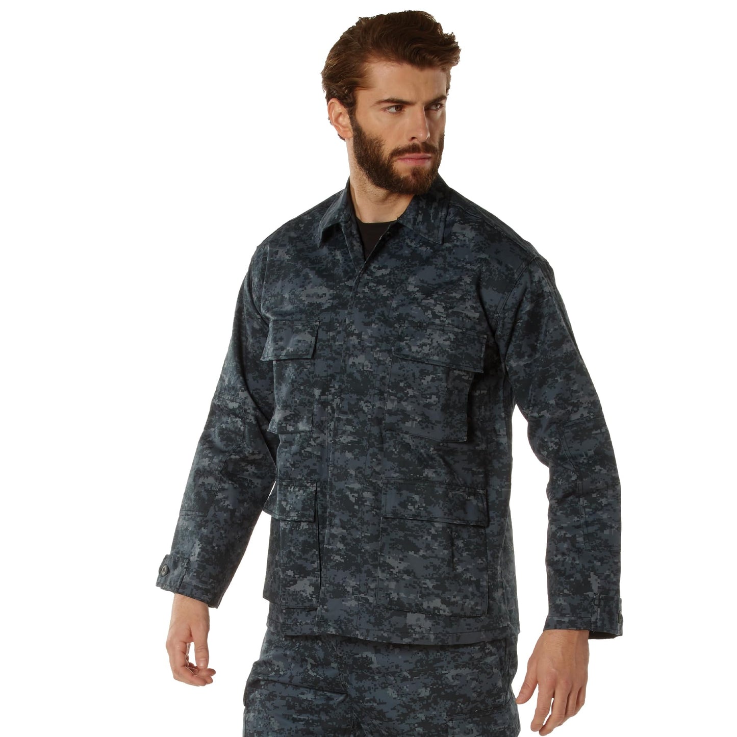 Rothco BDU Uniform Shirt, Midnight Digital Camo, XL