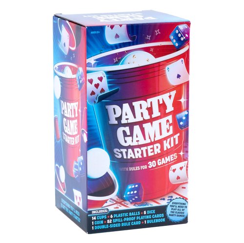 Goliath Endless Games Party Game Starter Kit ??30 Fun Drinking Games & Supplies for Adults | 2+ Players | Includes Cups, Dice, and Cards | Ages 21+