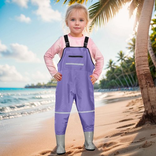 Boys Rain Pants Rain Pants Boys Hiking Pants Girls Waterproof Pant Waterproof Rain Bib Pants, Overalls for Toddlers and Kids Waterproof Pants Girls,Purple,14-15 Years