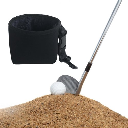 Colaxi Golf Club Cleaner for Golf Bag, Golf Ball Cleaner Pouch, Golf Club Cleaning Bag Pocket Cleaning Tool, Waterproof Golf Ball Washer Scrub Bag, Golf Club Bag Accessories Golf Gifts for Men, Black