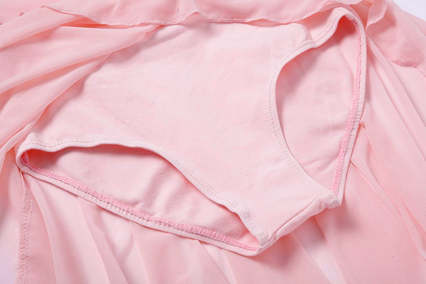 MdnMd Long Sleeve Toddler Ballet Leotards for Girls Dance Leotard Skirted Gymnastics Ballerina Dress AM300 (Ballet Pink, 2-4 Years)