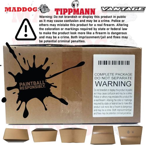 Maddog Tippmann Cronus Basic Titanium CO2 Paintball Gun Marker Starter Package - Black/Tan