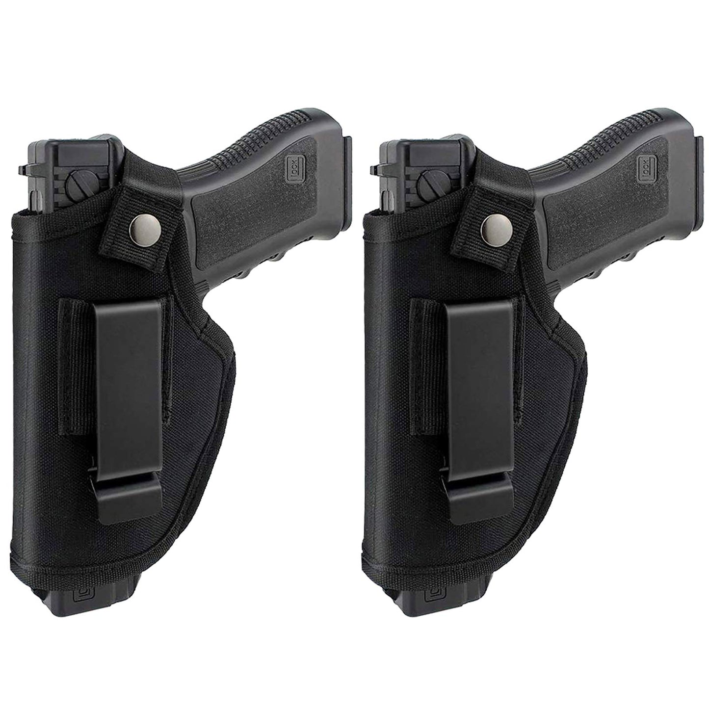 2 Pack Upgrade Concealed Carry Gun Holster for Men Women, Universal IWB OWB Holster Right/Left Hand Draw Fits S&W M&P Shield 9MM Glock 19 26 27 42 43 Subcompact Compact Pistols