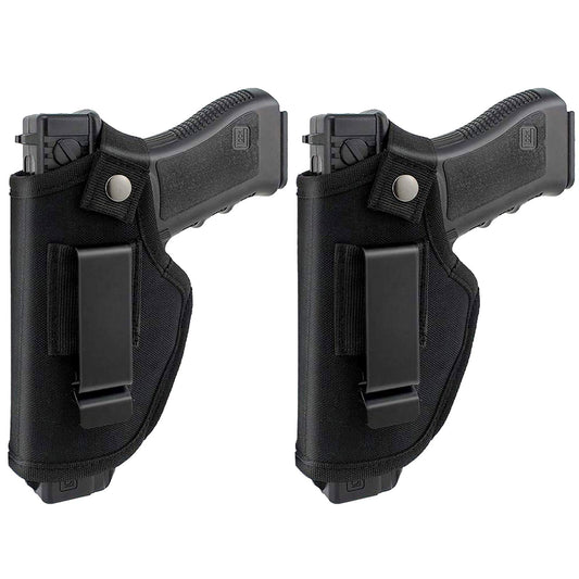 2 Pack Upgrade Concealed Carry Gun Holster for Men Women, Universal IWB OWB Holster Right/Left Hand Draw Fits S&W M&P Shield 9MM Glock 19 26 27 42 43 Subcompact Compact Pistols