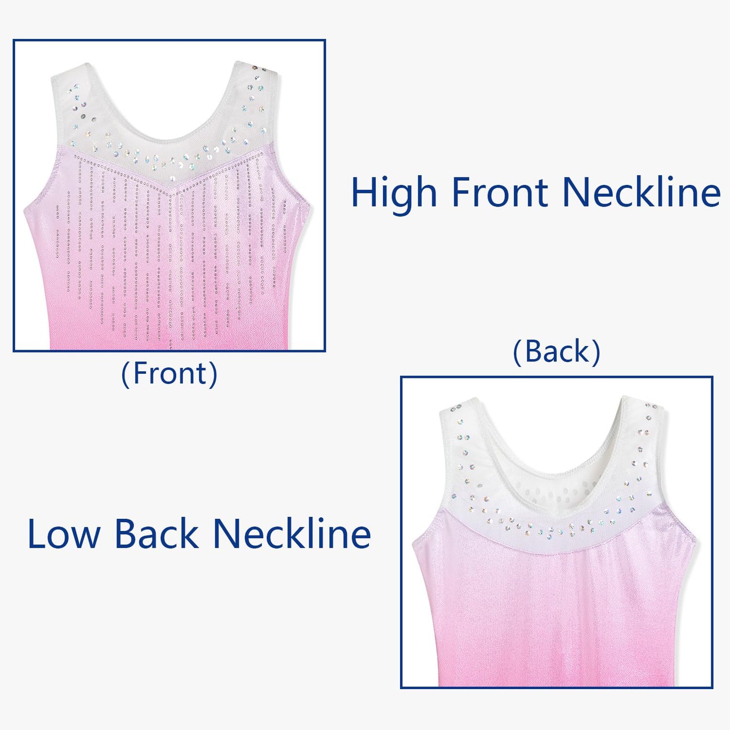 DAXIANG Gymnastics Leotards for Girls Sparkly One Piece Kids Unitard Biketards with Shorts Pink Diamond 5-6 Years
