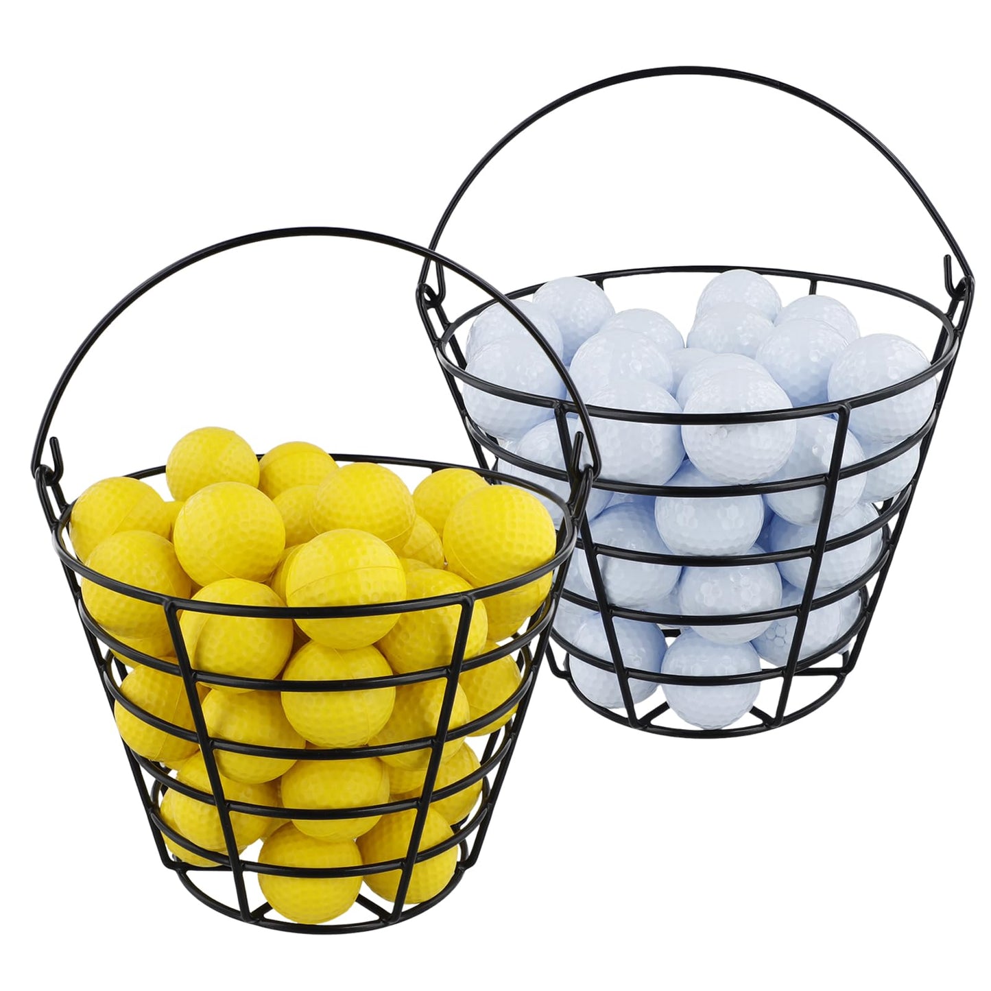 Roykaw Golf Ball Basket Bucket Container for 50 Balls,with Handle,Built to Last/Easy to Organize