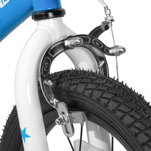 JOYSTAR Pluto Kids Bike 14 Inch BMX Style Children Bicycles with Training Wheels for Boys Girls Age 3-5 Years Blue