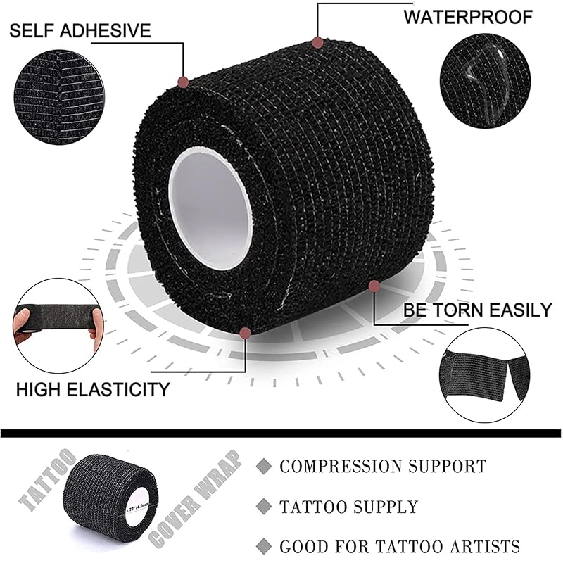 Lyuxzad Self-Adhesive Cohesive Grip Tape Wrap 24 Pack 2" x 5 Yards