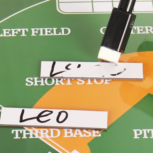 HIGHRAZON 30Pcs 0.5 x 2.36 inch Baseball Lineup Magnets, Strong Magnetic, Repeatable Coaching Board Magnets, Magnetic Name Lineup