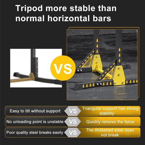 loyliawa Power Tower Pull Up Dip Station, Workout Equipment Portable Pull Up Bar, Free Standing Pull Up Bar for Home Gym, Pull Up Stand Station 400LBS with 11 Gears Adjustment Black