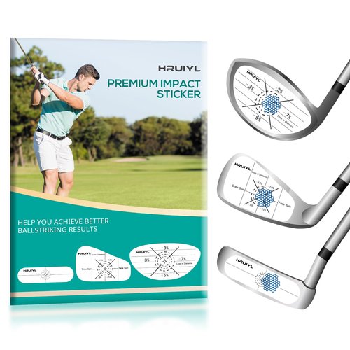 Golf Impact Tape 180PCS, Golf Impact Stickers, Golf Stickers, Mpact Tape For Golf Clubs, Golf Tape, Golf Club Labels Personalized, Self-Teaching Sweet Spot And Consistency Analysis (White 180PCS)