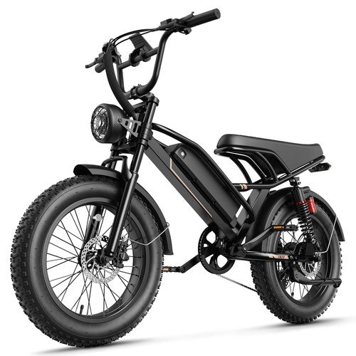 Jasion YR20 Electric Bike for Adults with Peak 2000W Motor, 48V 20AH Battery Electric Bicycle, 20" Fat Tire Dirt Bike with Hydraulic Brake & Cruise Control, Up to 32 MPH & 80 Miles Moped Style Ebike