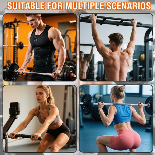 DSCMLIS Workout Grips, Weight Lifting Grip, Ergonomics Anti-Slip Rubber Gym Grips for Men and Women Weightlifting, Pull-Ups, Fitness and Bodybuilding to Protect Palm