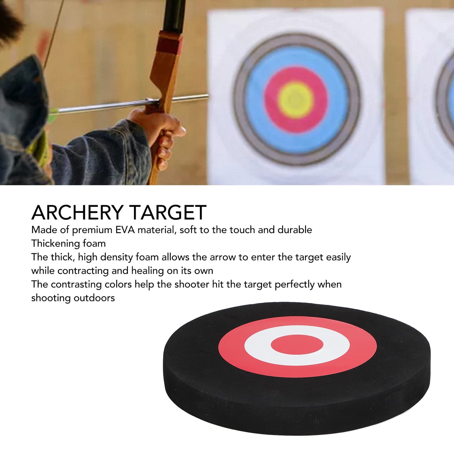 Keenso Target,EVA Foam Archery Target Moving Practice Accessories for Outdoor (Black)