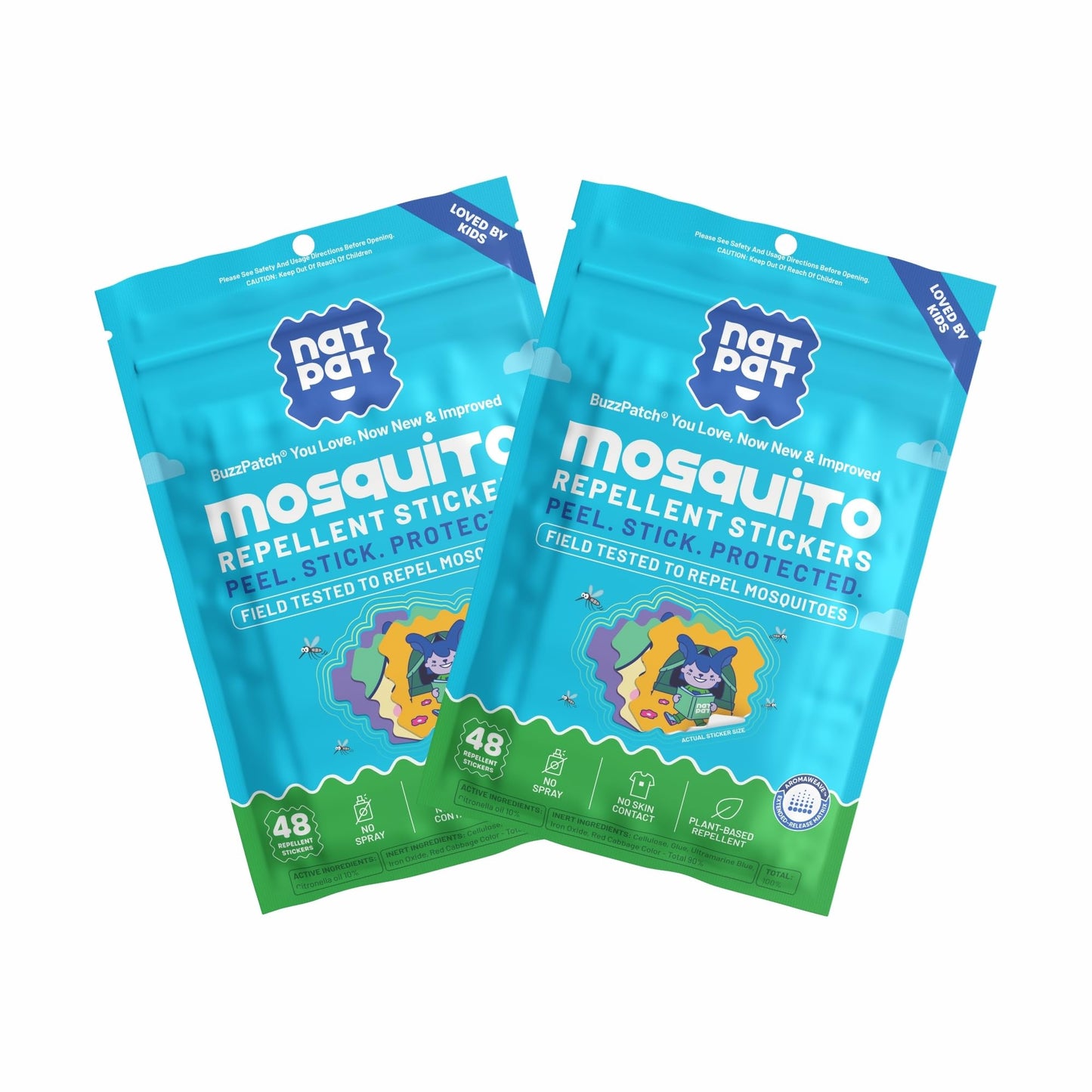 NATPAT Buzz Patch Mosquito Stickers for Kids - Plant Based Ingredients (2)