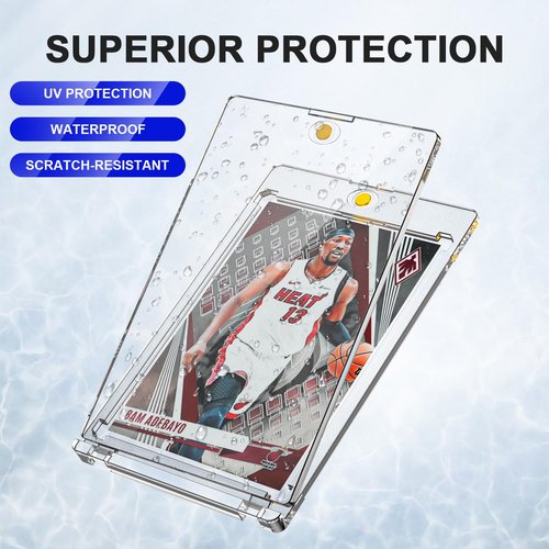 CXWGZLM Magnetic Card Holder 35pt One Touch for Trading Cards Holder Card Protectors Hard Plastic Magnetic Card Case for Sports Card Baseball Card and Game Card Holder Display Case (50 Pack)