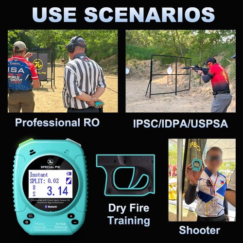 Shot Timer for Shooting Competition,Official Shot Timers in IPSC,IDPA,Seamless Connection Device,Shooting Timer for Training&Dry Fire