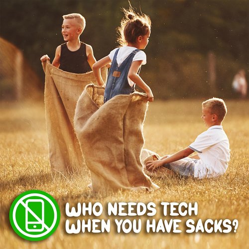 Shop Square Potato Sack Race Bags, 23x40 - Set of 6, Fun Burlap Sacks for Kids & Adults, Perfect for Field Day, BBQs, Picnics, Parties & More