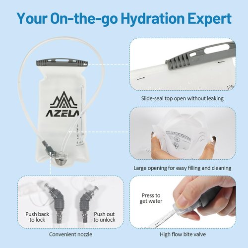 Running Hydration Vest Backpack, Running Vest Pack with 2L Water Bladder, Lightweight Hydration Pack for Hiking Trail Running Cycling Race Marathon for Women Men