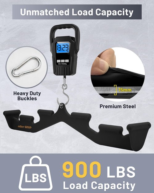 MOST GRIP LAT Pull Down Bar with 6 Ergonomic Handles, Neutral Grip LAT Pulldown Attachments for Whole Back Training, Wide Grip LAT Pulldown Bars for Home Gym Cable