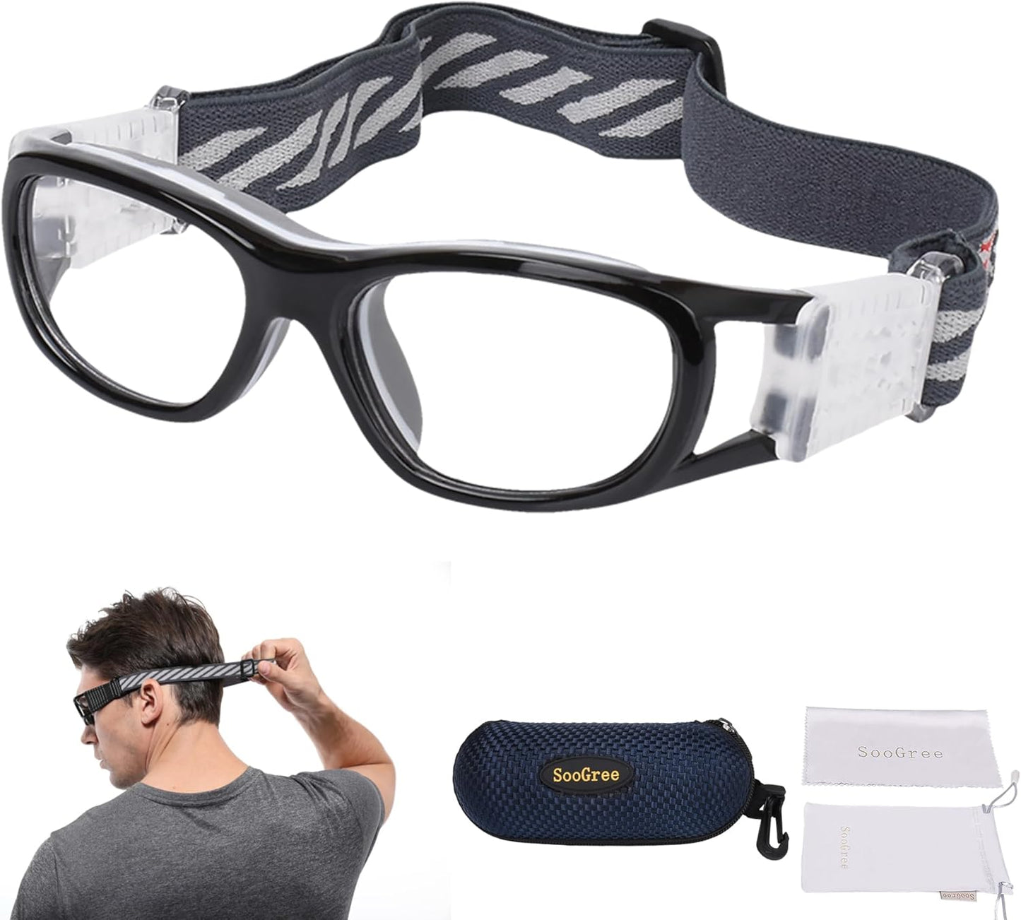 ''N/A'' Kids Sports Glasses Basketball Football Safe Training Goggles Anti Fog 7-12