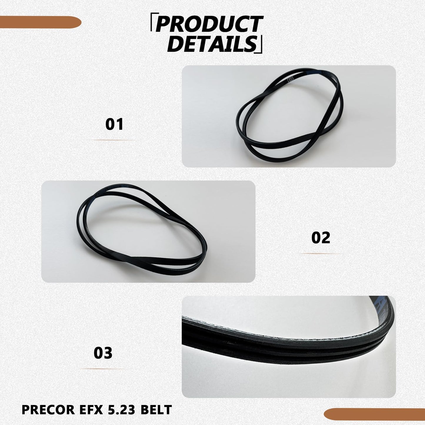 10217-131 Elliptical Drive Belt fits for Precor EFX 5.17 5.21 5.23,Compatible with Many Precor EFX Models
