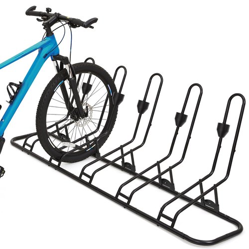 Floor Bike Stand for 5 Bikes, Bike Rack Safeguard Disc Brakes & Derailleurs, Waterproof Bike Holder Road/Kids/MTB Bicycles, Fits 12"-29" Tires, Upgraded 0.63" Steel Tubes, for Indoor Outdoor Garage