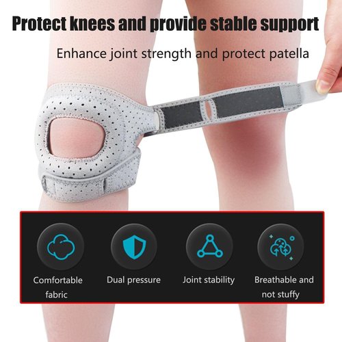 Seodon Wellknee Knee Brace, Wellnee Patellar Pad Realign Knee Joint While You Move,Adjustable Knee Brace for Men and Women with Side Stabilizers, For running, sports and exercise