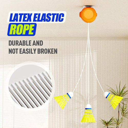Scappof Single Player Badminton, 2025 New Adjustable Automatic Rebound Shuttlecock, Single Player Badminton Trainer, Badminton Rebound Trainer for Indoor Self Practice at Home (3pcs Balls)