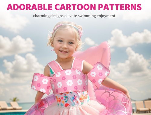Zeraty Puddle Jumper Toddler Swim Vest for Kids, Toddler Floaties 2-3-4-5-6, Puddle Jumper 25-30-50-66 lbs Detachable Pool Float Kids and Arm Floaties Water Wing Boys and Girls
