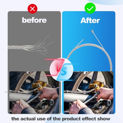 Universal Motorcycle Emergency Throttle Clutch Brake Cable Repair Kit, Road Bike Brake Shifter Cable, Bicycle Gear Cable Wire Kit Inner Replacement Set for Motorcycle Road Mountain Bike, silver