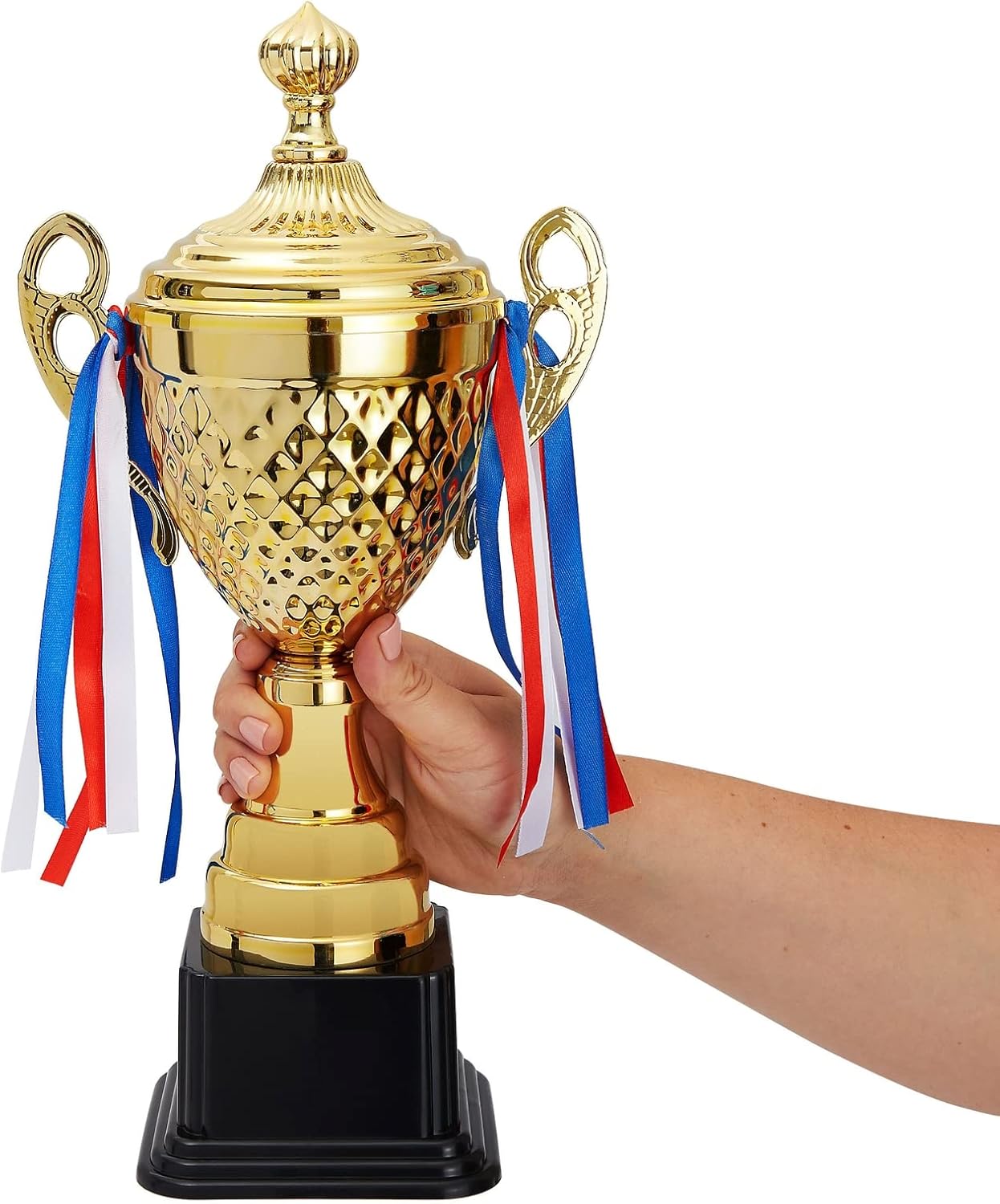 Juvale Large Gold Trophy Cup for Sports Championships, Tournaments, Award Competitions, Spelling Bee (15.2 x7.5 x 4.75 in) - Trophy Award